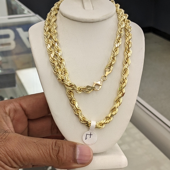 10kt Real Gold Rope Chain 6.5mm 24 inches